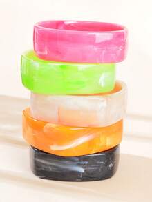 1 Pc Funky Chunky Jewelry Candy Color Plastic Wide Big Bangle Fashion Party Accessories - Bracelet - View 3