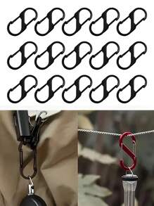 20/10pcs Sturdy And Reliable S-Shaped Hooks - Double Opening Design, Flexible And Easy To Use, Multifunctional Decorative Hook, Suitable For Outdoor And Daily Carry, Various Packaging Zippers For Luggage Decoration Fixing