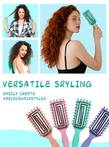 2025 Pro Curl Hair Brush | Curl Defining Brush For Perfect Summer Curls, Waves, And Coils – Anti-Frizz, Smooth Glide, Ideal For Humid Weather