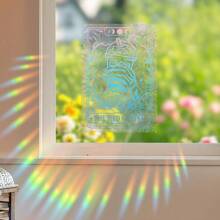 1/9 pieza(s) Pegatina para ventana con atrapasoles, Elementos del dios sol, diosa luna, Pegatina para ventana con atrapasoles, Película de arcoíris de vidrio esmerilado decorativo para ventana, Pegatina para ventana con electricidad estática no pegajosa, Pegatina de arcoíris anti-colisión de pájaros, Reutilizable, Pegatina de arte para ventana de oficina en el hogar, Decoración de pared, Pegatina personalizada