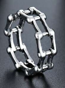 1pc Retro Punk Double Skull Head Rings For Women Men Silver Color Wolf Eagle Ring Female Male Wedding Party Finger Jewelry Gift
