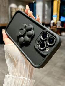 1 件装软壳简约猫爪图案手机壳，适用于 Apple 16/16 PM、Infinix Smart 7、Spark Go 2024、Infinix Hot 40/40 PRO/SPARK 20 PRO、Salaxy S25 Ultra - 黑色 - 查看 3