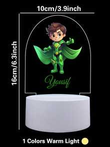1pc Custom Cartoon Cape Boy 3D Led Night Light, Custom Super Hero, Custom Car, Custom Giant Wheel 3D Led Night Lamp, Color Changing Bedroom Manga Anime Figure Night Lights Gift,Christmas Gift Supplies