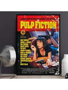 HALFLEMART 1 szt. Oprawiony plakat na płótnie w stylu vintage, malarstwo na okładce postaci filmowych, sztuka ścienna na płótnie, do wystroju salonu i sypialni