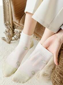 1/5/10/20 Pairs Women Cartoon Chic Casual Versatile Ankle Socks
