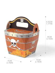 5/10/20 szt. Skrzynia skarbów pirackich Czaszka Pudełka prezentowe, Pudełka prezentowe skarbów, Organizer do przechowywania wypieków, Dekoracja biurka, Przechowywanie na biurku, Pudełko prezentowe na kampus