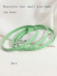 3入組幾何圖案分層兒童手鍊，適合3-9歲兒童 - 彩色 - 查看 28