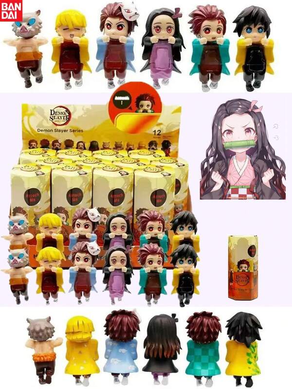 bandai 1 Stück/6 Stücke Bandai Blind Box Devil Killer Mystery Geschenkbox Anime Charakter Figur, eine Mini-Sammlung Tischdekoration, geeignet für einzigartige Dekoration von Handy, Fernsehgeräten und Computerbildschirmen. Niedliches Anime-Geschenk, zufälliger Einzelstil, süße Büro-Schreibtisch-Dekoration