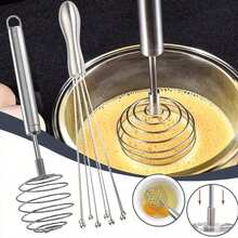 1pc Stainless Steel Mixer, Hand-Held Butter Beater, Avocado & Potato Masher, Manual Whisk, Mixer Kitchen Baking Tool, Convenient Breakfast Supplies, Family Dinner Supplies, Party Supplies - Multicolor - View 1