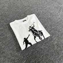 Corteiz New American Street Hip-Hop Drill Style Printed Jack Boys Fashion Loose Casual Short Sleeve - 白色 - 查看 6