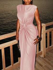 Women Summer Sleeveless Patchwork Bodycon Long Dress Sexy Elegant Party Dress Prom Outfit