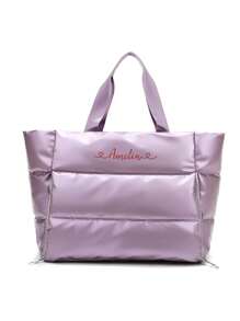 1pc Women's Personalized Pearlescent Colorful Yoga Bag, Multi-Function Travel Bag Fashion Versatile Shoulder Bag, Wet And Dry Separation Fitness Bag With Large Capacity For Yoga Mat Storage, Luggage Bag For Business Trip And Travel, Embroidered Custom Letter Bag, Multi-Functional Portable Handbag And Carry-On Bag, Gift For Family, Friends, Mother, Can Be Used As Mother's Day, Valentine's Day, Nurse's Day, Christmas, Birthday Gifts