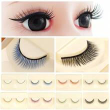Multicolor Doll Eyelashes Simulation False Lash Length 0.8cm Dolls Modification DIY Accessories Decoration Suitable For 1/3 1/4 Scale