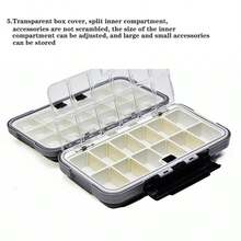 YIRUMEI Waterproof Fishing Tackle Box Fishing Accessories Tool Storage Box Fish Hook Lure Fake Bait Boxes For Carp Fishing Goods - Grey - View 10