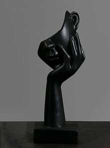 1 Stück nordischer Stil abstraktes menschliches Gesichtsmaske Skulptur, Harzornament Kunsthandwerk geeignet als Fotorequisite, Kunstdekoration, Café, Innen-/Außendekoration, Büroeingang