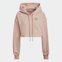 Adidas Loose Fit Women's Autumn Sports Cropped Sweatshirt GL7337 - Apricot - View 1