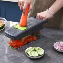 16 In 1 Food Chopper 8 Blades Cutter With Container, Vegetable Onion Chopper, Multipurpose Chopper, Fruits Vegetable Cutter, Chopper For Kitchen, Kitchen Accessories, Onion Chopper Dicer, Food Chopper For Potato