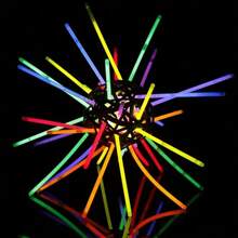 100 de bucăți DIY fluorescent bețișor luminos colier brățară bețișor luminos, potrivit pentru concerte, nunți, zile de naștere, DIY îmbrăcăminte - nu este nevoie de baterii, culori strălucitoare, decorațiuni durabile pentru petreceri, accesorii de concert