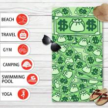 1pc Ultra-Fine Fiber Beach Towel, Beach, Bathroom, Swimming, Quick-Drying, Absorbent, Lightweight