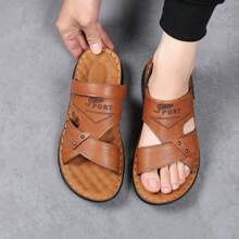 Handmade Stitched Summer Breathable Men's Beach Sandals & Slippers, Dual-Purpose
