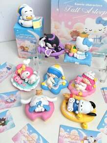 Sanrio 1pc About 7-10cm New Blind Box Play Hand Office Table Decoration Safely Sleep Series Hand Office Doll Male And Female Gift Doll Collection Blind Box Doll, Random Suitable For A Variety Of Holiday Gifts (Some Goods Have Defects, Perfectionists Caution, Packaging Boxes Due To Different Production Batches Will Be Different)