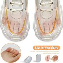 Shmian 10Pcs/20pcs Transparent Breathable Silicone Toe Protectors Prevent Blisters, Calluses And Corn, Comfortable With High Elasticity