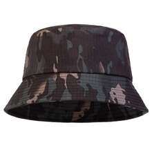 1pc Men's Camouflage Bucket Hat, Outdoor Hunting Fishing Bonnie Hat, Casual Jungle Camo Bucket Hat For Spring, Autumn Travel, Beach Party Men's Sun Hat Summer Hat, Suitable For Summer Outdoor Activities Such As Hiking And Fishing - Multicolor - View 11