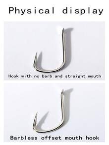 30pcs High Strength Barbed Fishing Hooks For Sea Fishing And Freshwater Fishing