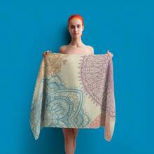 1pc Extra Large Beach Towel, Oversized, Super Absorbent, Fine Beach Towel, Multiple Sizes Available, Essential For Summer, Windproof, Sunscreen, Beach, Party, Drying Travel, Camping, Beach Accessory, Holiday Gift Beach Essentials