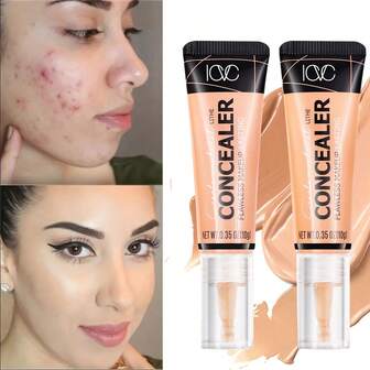 遮瑕膏/液，防水防汗持久妆效，遮盖痘印、黑眼圈、疤痕，缩小毛孔，提亮肤色