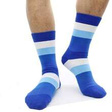 Local Delivery- Men's Long Socks Size 10-13 Pack Of 5 Pairs Rainbow Style - S003 - View 3