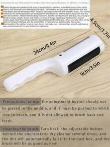 1pc Portable Lint Roller For Clothes, Static Brush And Dry Cleaning Sticky Hair Remover
