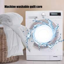 White Quilt Machine Washable, Super Soft For Home, Hotel, Guest House Use, Single & Double Bed Size Silk Floss Filled Comforter, Waterproof