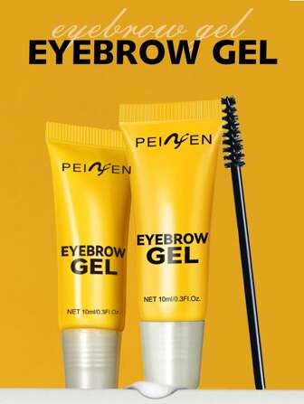 1 pieza Gel para cejas 4D de larga duración, gel fijador de cejas ligero y resistente al agua con hasta 24 horas de fijación, fórmula transparente de larga duración