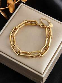 1件装不锈钢打结设计休闲手链，女士款 - 手鍊 - 查看 11