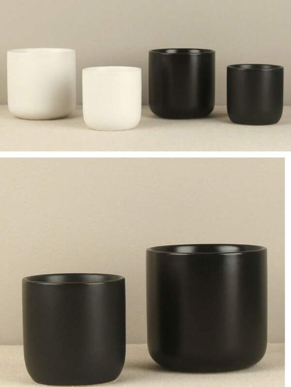1pc Modern Minimalist Ceramic Candle Cup, Home Decor Accessory, Fragrance Candle Container, Candlestick, Empty Cup, Matte Ceramic Aroma Candle Cup, Candle Container, Atmosphere Light, Solid Color Cup