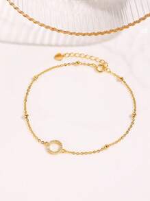 925er Sterling Silber Armband mit Cut Out Unendlichkeits-Herz-Anhänger, minimalistischer Luxus Alltagsschmuck als Geschenk für Liebste und beste Freundin