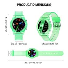SIMSONLAB Nouvelle montre connectée ronde HD de 1,28 pouces à écran tactile plein pour enfants et adolescents, composition 2025, avec fonctions de numérotation/réception d'appels téléphoniques, podomètre, comptage des calories, modes multisports, rappel de messages et d'appels entrants. Montre connectée multifonction compatible Android/iOS