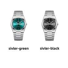 1 PIEZA Reloj de pulsera para hombre, escala de barras, manecillas luminosas, esfera redonda multifuncional con calendario dual, visualización en inglés del día de la semana, fecha y función de calendario, correa de acero inoxidable 316, estilo deportivo sencillo al aire libre, cierre de mariposa, superficie de espejo reforzada con mineral - Multicolor - Ver 10