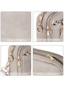 Stylowa torebka typu crossbody ze skóry PU dla kobiet – kompaktowa i lekka z regulowanym paskiem, o dużej pojemności i przegrodach z wieloma kieszeniami do uporządkowanego przechowywania. Modny design emanuje codziennym szykownym urokiem, dzięki czemu jest to niezbędny dodatek na imprezy, wyjścia i wydarzenia. Idealny prezent dla rodziny i przyjaciół.