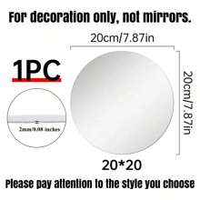 5 buc, Tavă cu oglindă pentru nuntă, Tablă rotundă pentru lumânări cu oglindă de 8 inch, Folosită pentru decorațiuni de nuntă în centrul mesei, Tavă de decorare cu oglindă pentru petrecere de baby shower, Lumânări de masă pentru nuntă, Plăci de petrecere, Decorațiuni de Crăciun, Tavă pentru magazin de bijuterii Decor de perete Decor cameră Autocolante oglindă Perete Oglindă Oglindă pentru perete Decor cameră Decor casă Decor baie Decor living