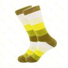 Local Delivery- Men's Long Socks Size 10-13 Pack Of 5 Pairs Rainbow Style - S003 - View 7