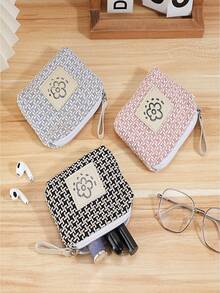 New Compact Women Wallet, Portable Chic Coin Purse, Card Holder, Lipstick Case, Charger Organizer, Bluetooth Earphone Pouch