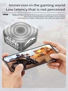 Jeep JP SC008 Mini Alto-falantes Portátil Sem Fio para Exteriores, Reprodutor de Música HiFi Estéreo, Subwoofer IPX5 à Prova D'água