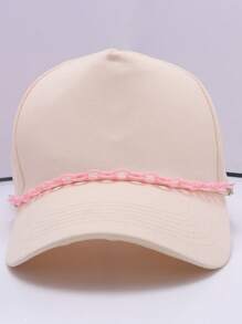 New Arrival Spring/Summer Fashion Multi-Dopamine Chain Decor Snapback Hat Accessory, Versatile Hat Chain