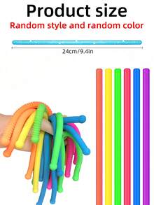 5/10/20/30pcs Random Color & Style Sensory Fidget Toys - Stretchy String Stress Relief Toys, Help Relax Body And Mind - Relieve Stress, Assist In Treatment Of ADHD, ADD, OCD, Autism - Multicolor - View 4