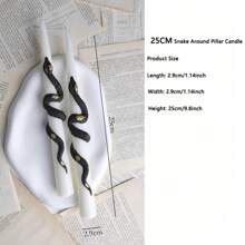 2 pièces/Paquet Moule en silicone pour bougie de dîner cylindrique en spirale de 25 cm, moule en cire de soja cylindrique torsadé, moule pour bougie serpent autour de la colonne haute pour fête, décoration de la maison, Halloween