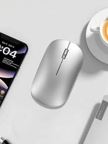 Ratón inalámbrico recargable Bluetooth ultradelgado de doble modo, compatible con tabletas y portátiles, silencioso para uso en la oficina de negocios - Multicolor - Ver 2