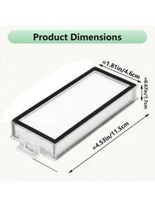 Washable Filter For Roborock Q5 Pro Q5 Pro+(Plus) Q5 Max+(Plus) Q5 DuoRoller+ Q7 Q7+ Q7 Max Q7 Max+ Q8 Max Q8 Max+ Robot Vacuum Cleaner Accessories HEPA Filter - White - View 4