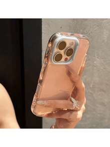 1 pieza Funda protectora de teléfono con onda en el borde tipo Dopamina estilo Ins para 16 Pro Max 15 14 Plus 13 12 11, regalo de Navidad, regalo de Año Nuevo, regalo de Pascua, regalo de Halloween, para familiares y amigos